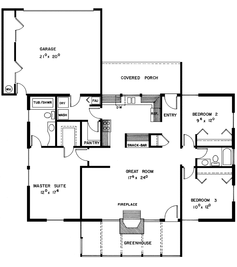 Marquette Mill Ranch Home Plan 085D-0279 - Shop House Plans and More