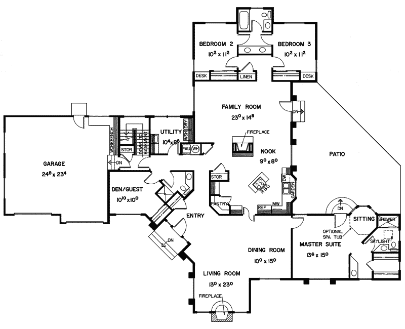 Chandellay Ranch Home Plan 085D-0351 - Search House Plans and More