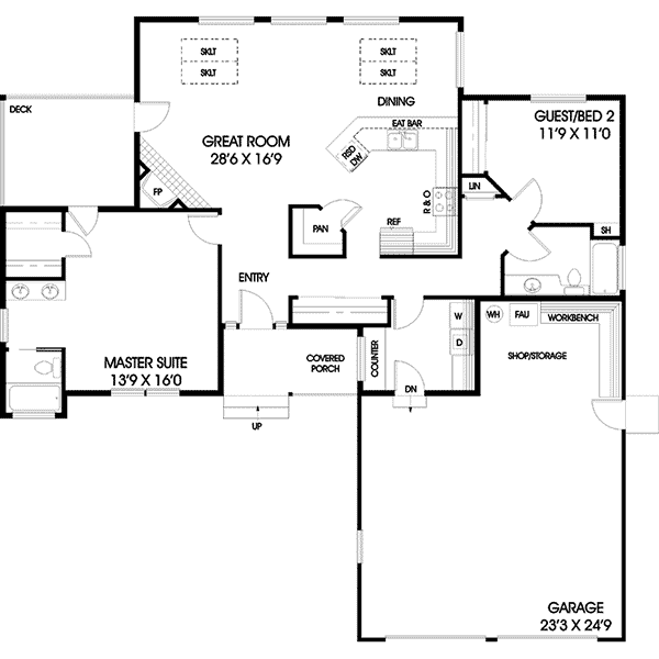 Hardesty Traditional Ranch Home Plan 085D-0452 | House Plans and More