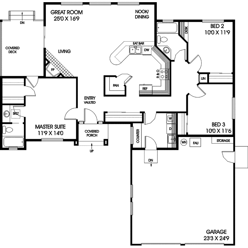 Thornfield Contemporary Home Plan 085D-0493 - Shop House Plans and More