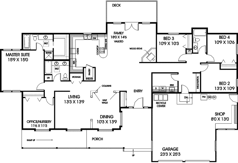 Honeywood Country Ranch Home Plan 085D-0517 - Search House Plans and More