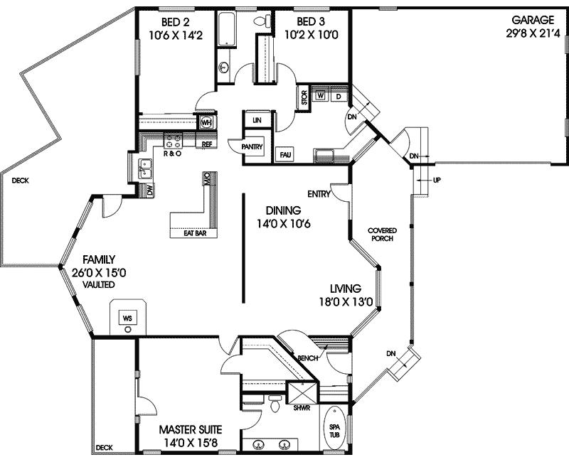 Greenberry Hill Ranch Home Plan 085D-0581 - Search House Plans and More