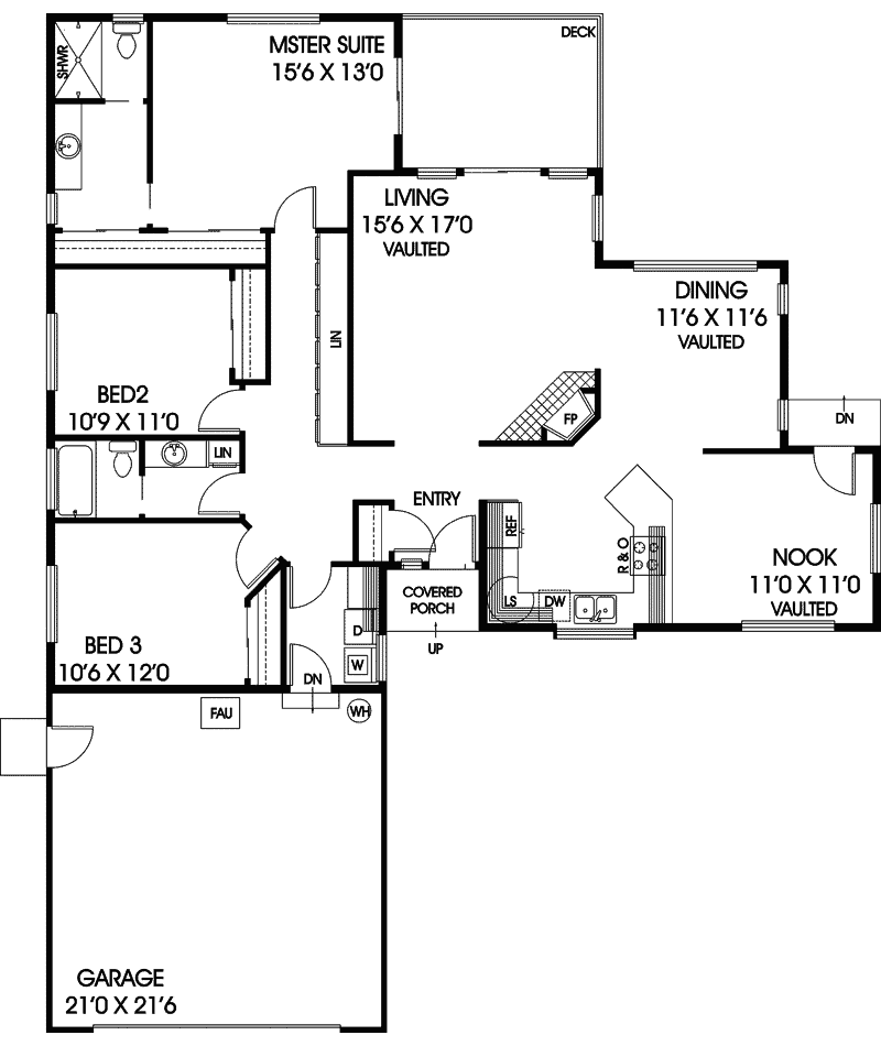 Stardust Country Ranch Home Plan 085D-0606 - Shop House Plans and More