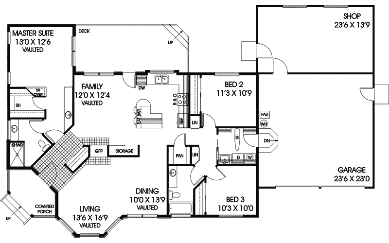 Paddock Ridge Country Ranch Home Plan 085D-0683 - Shop House Plans and More