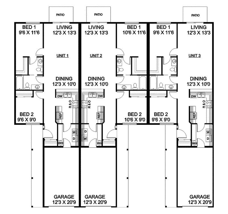 Callahan Creek Ranch Triplex Plan 085D-0833 - Search House Plans and More