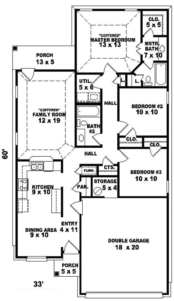 Roanoke Place Ranch Home Plan 087D0044 House Plans and More