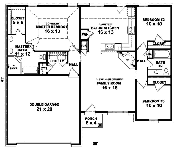 Hurley Ranch Home Plan 087D-0059 | House Plans and More