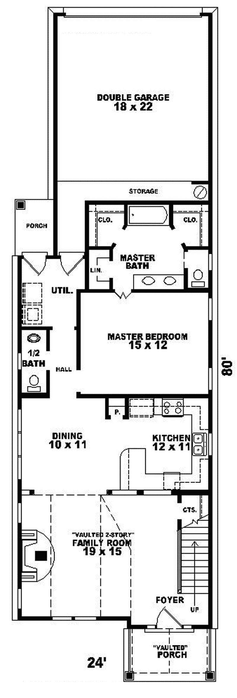 Morgan Acres Narrow Lot Home Plan 087D-0146 - Shop House Plans and More