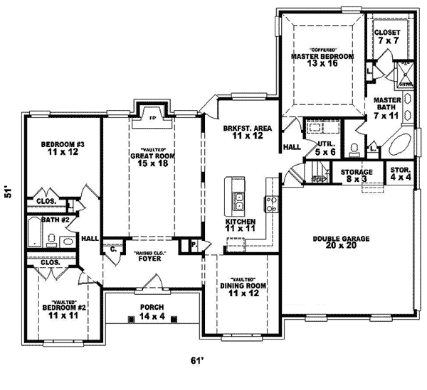 Regency Manor Ranch Home Plan 087D0156 House Plans and More