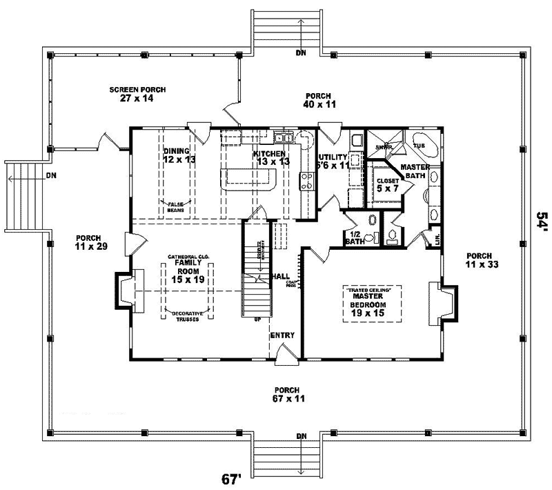 Ardmore Park Country Home Plan 087d 0299 House Plans And More