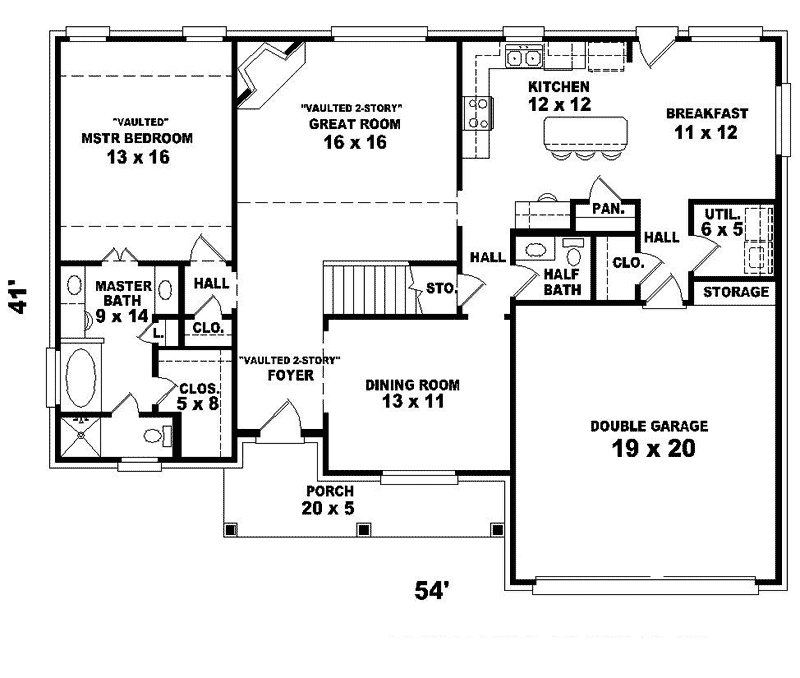 Summer Oak Traditional Home Plan 087D-0336 - Shop House Plans and More