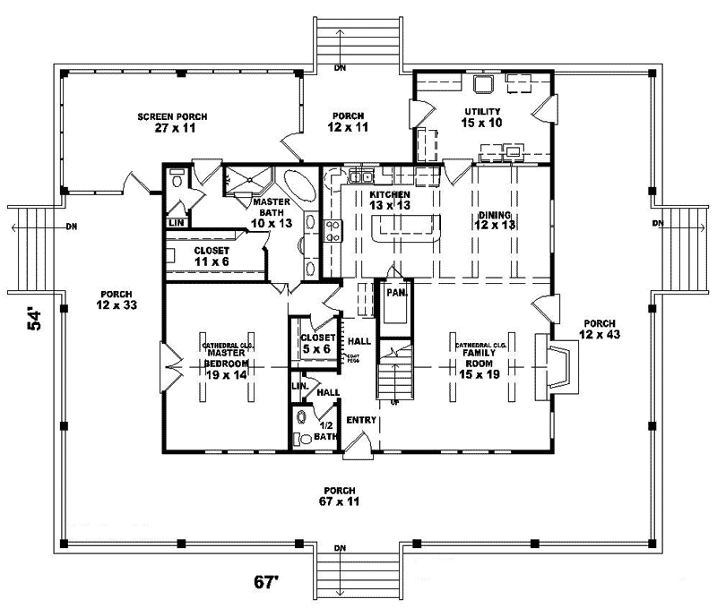 Longstone Plantation Home Plan 087D-0417 - Shop House Plans and More