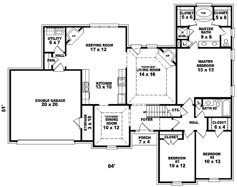 Lisburn Ranch Home Plan 087D-0420 - Shop House Plans and More