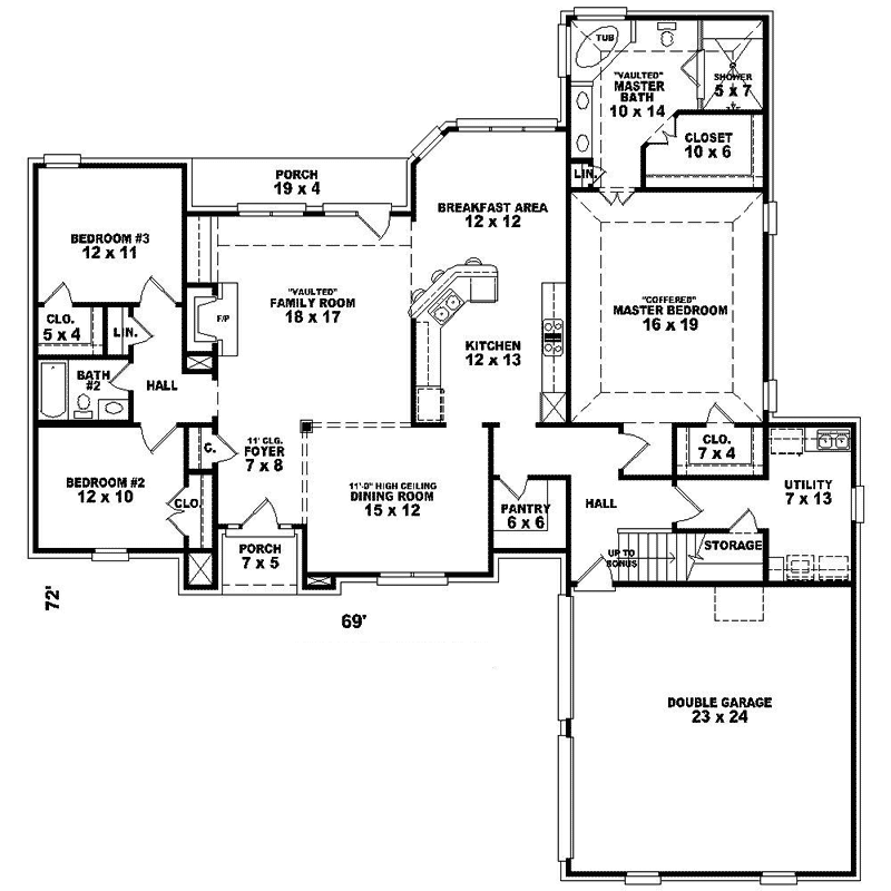 Carnaby Ranch Home Plan 087D-0573 - Search House Plans and More