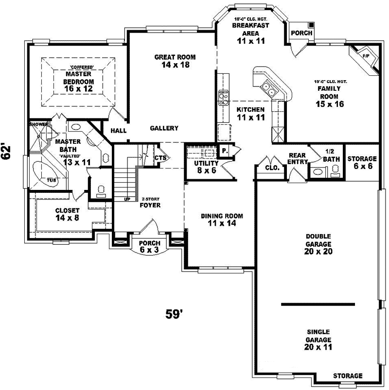 Weatherwood Southern Home Plan 087d-0713 - Shop House Plans And More