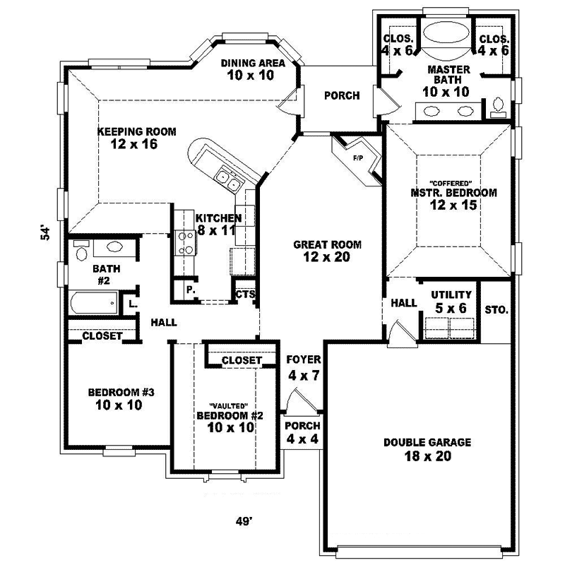 Hillary Mill One Story Home Plan 087d 1518 House Plans And More