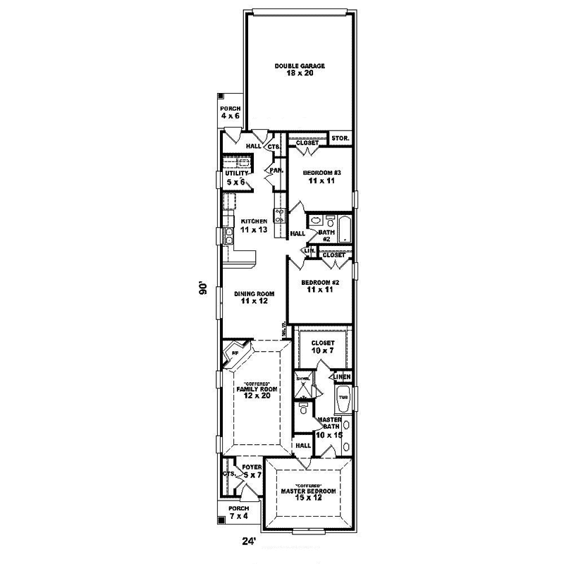 Glenapp Narrow Lot Home Plan 087D 1526 Search House Plans And More