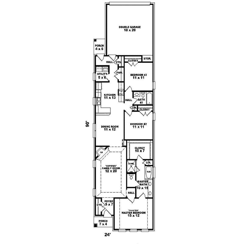 Hawken Narrow  Lot  Home  Plan  087D 1527 House  Plans  and More