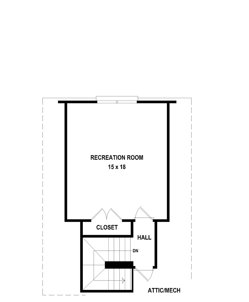 Colonial Home Plan Second Floor 087D-1771
