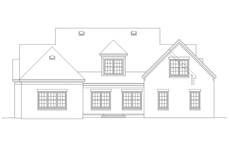European House Plan Rear Elevation - 087D-1771 - Shop House Plans and More