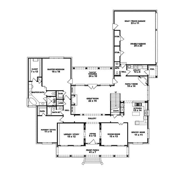 Melshire Plantation Home Plan 087S-0026 | House Plans and More