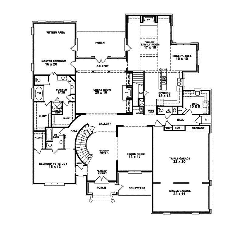 Bracknell Forest Luxury Home Plan 087S-0100 - Search House Plans and More