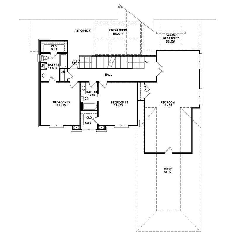 Luxury House Plan Second Floor - 087S-0336 - Shop House Plans and More
