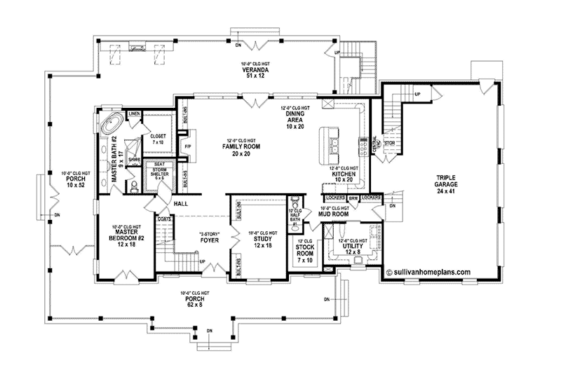 Modern Farmhouse Plan First Floor - 087S-0352 | House Plans and More
