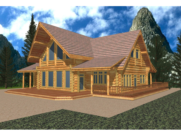 two story log cabin floor plans