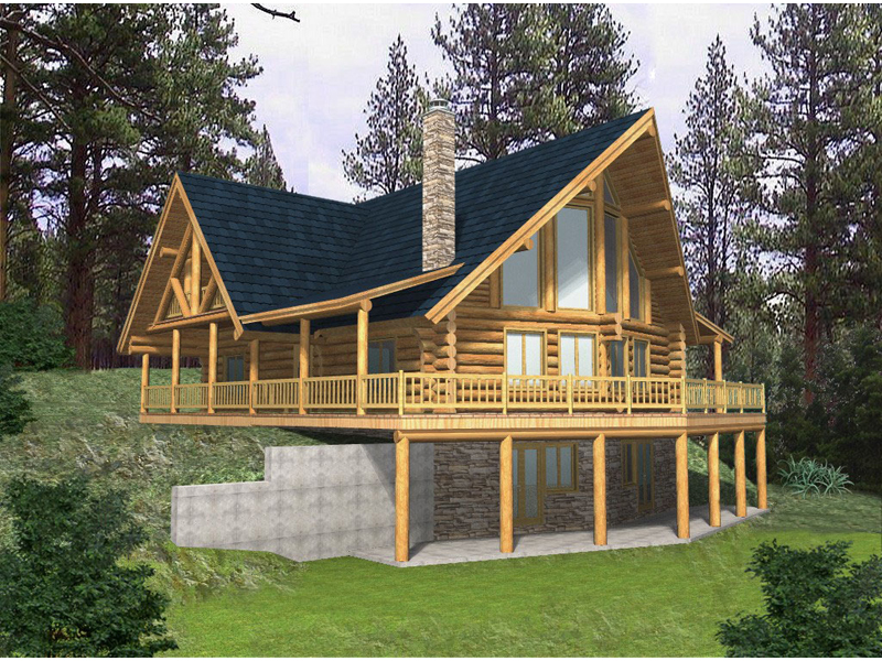 Blackhawk Ridge Log Home Plan 088d 0037 House Plans And More