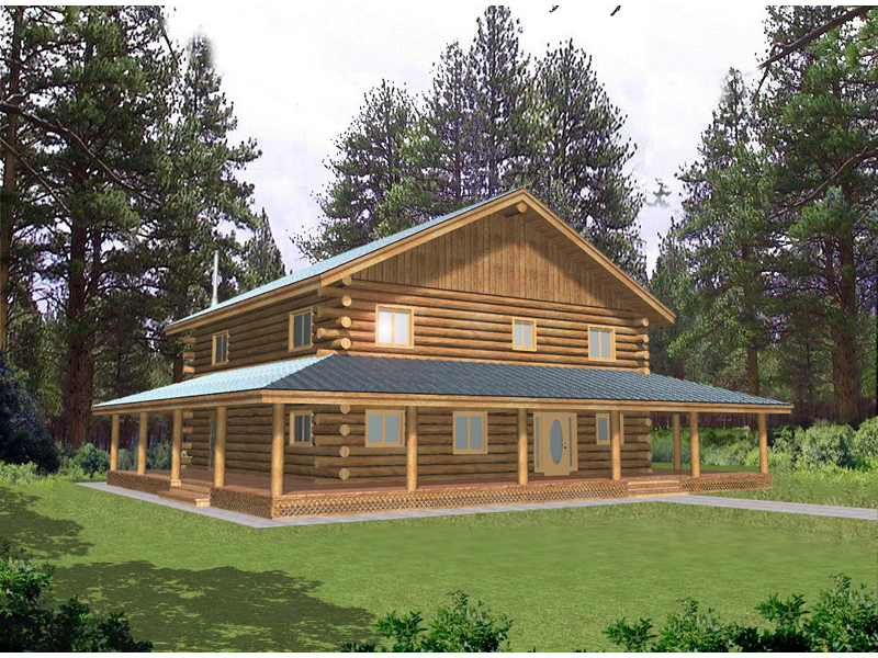 Springston Country Log Home Plan 088d 0041 House Plans And More