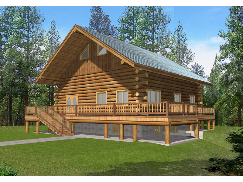 Rockport Peak Log Home Plan 088d 0054 House Plans And More