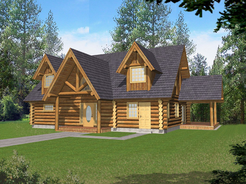 Badenhaus Log Cabin Style Home Plan 088d 0056 House Plans And More