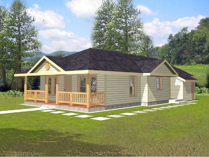 Estelle Cabin Ranch Home Plan 088D-0077 - Search House Plans and More