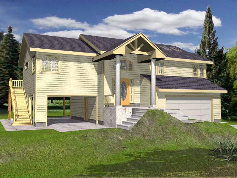 Cowan Creek Split Level Home Plan 088d 0181 House Plans And More