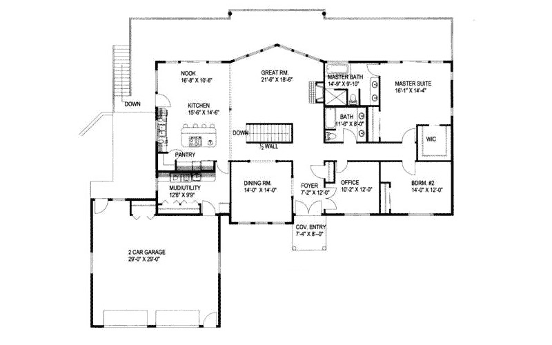 Glen Alice Contemporary Home Plan 088D-0205 - Search House Plans and More