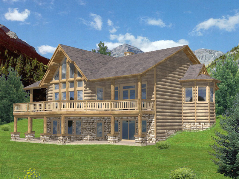 Golden Canyon Luxury Log Home Plan 088D-0269 - Search House Plans and More