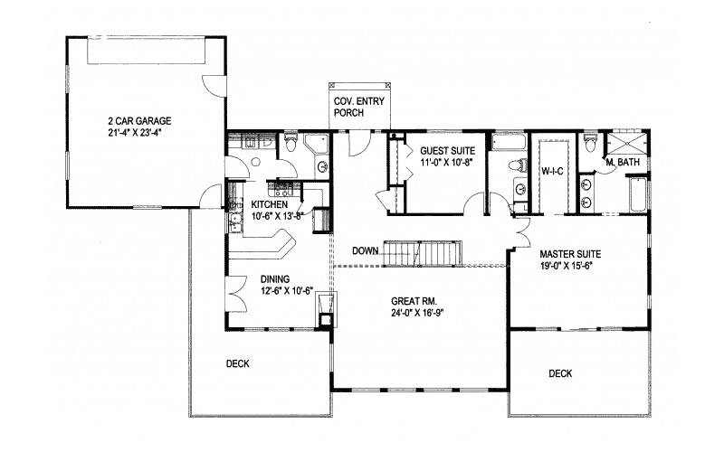 Crowley Country Craftsman Home Plan 088D-0278 - Search House Plans and More