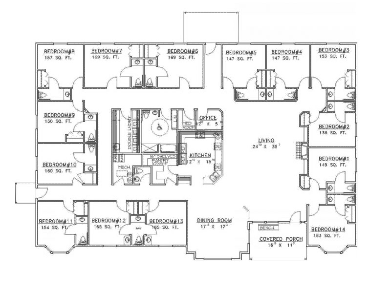 Bethmann Country Ranch Home Plan 088D-0287 - Search House Plans and More