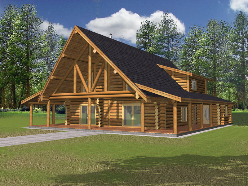 Lodgepole Rustic Log Home Plan 088d 0323 House Plans And More