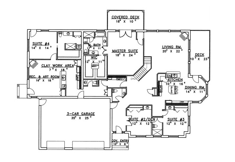 Walsh Creek Contemporary Home Plan 088D-0335 - Shop House Plans and More