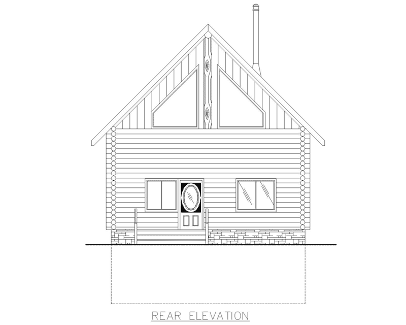 Rear Elevation - 088D-0399 - Shop House Plans and More