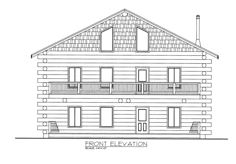 Front Elevation - 088D-0400 - Shop House Plans and More