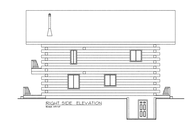 Right Elevation - 088D-0400 - Shop House Plans and More
