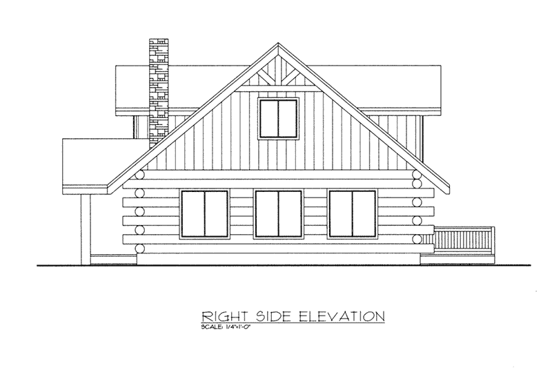Right Elevation - 088D-0401 - Shop House Plans and More