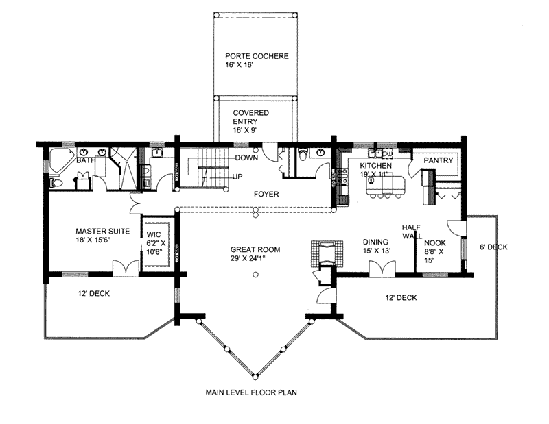 Home Plan First Floor 088D-0402