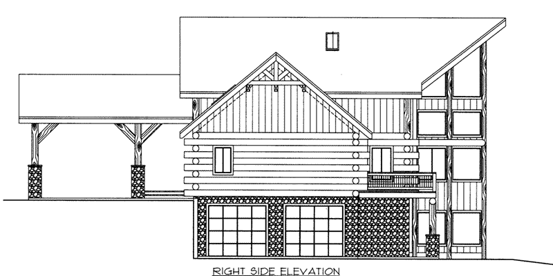 Right Elevation - 088D-0402 - Shop House Plans and More