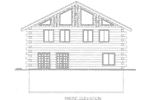 Log Cabin House Plan Front Elevation -  088D-0404 | House Plans and More