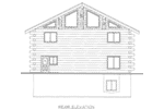 Log House Plan Rear Elevation -  088D-0404 | House Plans and More