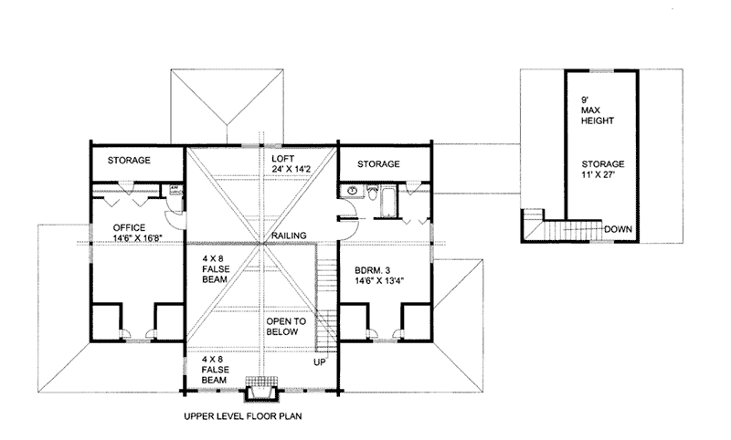Traditional House Plan Second Floor - 088D-0407 - Shop House Plans and More